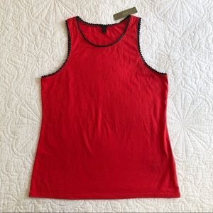 J. Crew Scalloped Trim Tank NWT